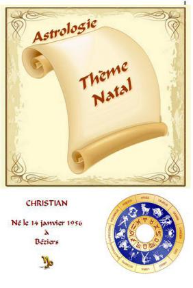 Astrologie, thème natal