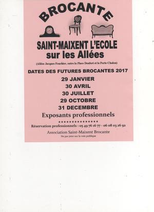 Saint Maixent Brocante Allée Fouchier