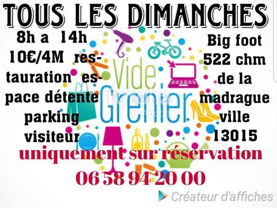 Vide grenier BIG FOOT de Marseille 15