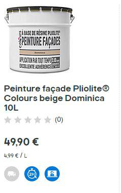 Peinture façade pliolite Ocre Rosé