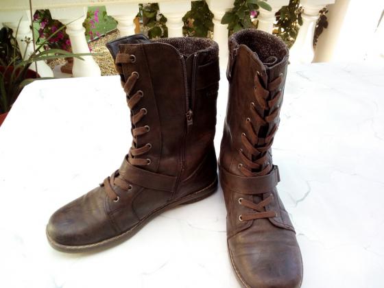 Bottines femme marron