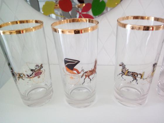 6 Verres vintage