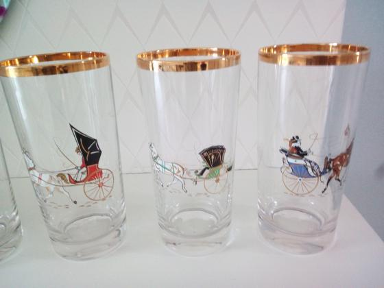 6 Verres vintage