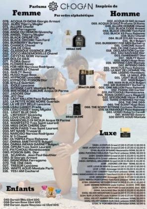 Mallette 128 échantillons de Parfums Chogan