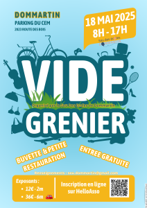 VIDE grenier DOMMARTIN SOU DES ECOLES