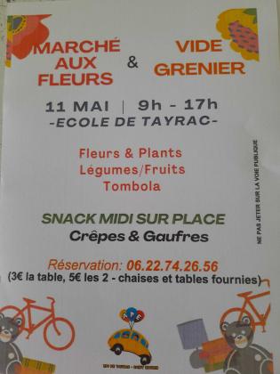 Vide  grenier et marché aux fleurs