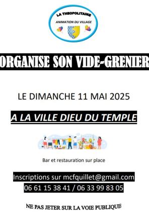 Vide-greniers - La Ville-Dieu-du-Temple