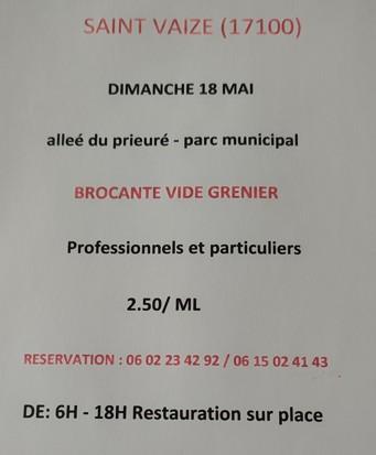Brocante, Vide-greniers - Saint-Vaize