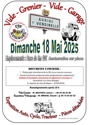 Vide-greniers - Auriac-sur-Vendinelle