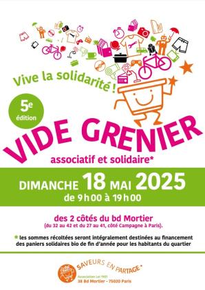 Brocante, Vide-greniers - Paris 20