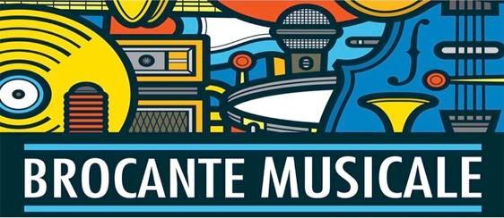 Brocante sur le thème de la musique : vente d'instruments, CD, vinyles - Angles