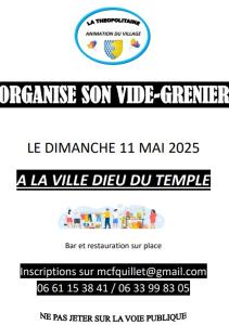 Vide-greniers - La Ville-Dieu-du-Temple