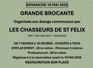 Brocante, Vide-greniers des chasseurs - Saint-Félix