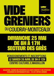 Vide-greniers - Le Coudray-Montceaux