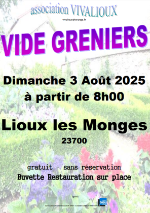 Brocante, Vide-greniers - Lioux-les-Monges