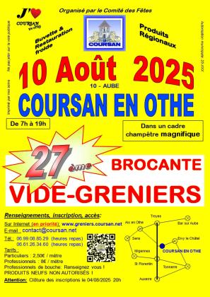 27ème brocante vide-greniers - Coursan-en-Othe