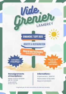 Vide greniers à LAMBREY le 7 Septembre 2025