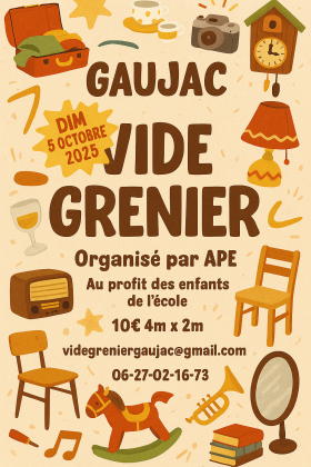 Vide grenier APE Gaujac