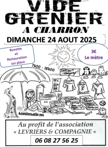 Vide grenier LEVRIERS & COMPAGNIE - Charron