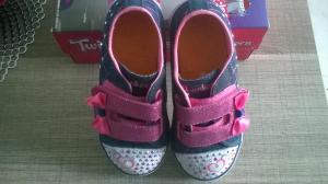 Skechers Baskets Fille Jeans Strass Lumières