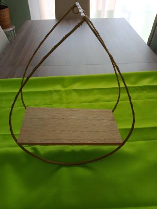 Etagère déco fer et bois