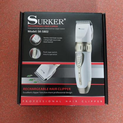 Tondeuse Surker cheveux barbe sans fil lame Titane Céramique+ Batterie