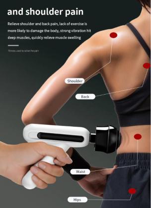 Pistolet de Massage portatif 12 vitesses 2400 mah