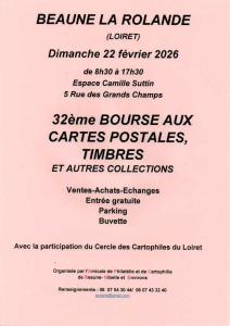 32eme Bourse aux Cartes Postales, Timbres et autres collections - Beaune-la-rolande