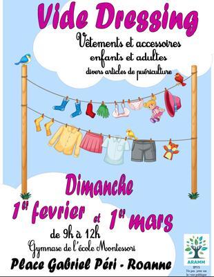 Vide dressing, vente de vêtements adule et enfant, jeux et jouets - Roanne