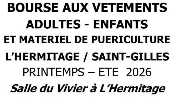 Bourse aux vêtements printemps-été et matériel puériculture - L'Hermitage