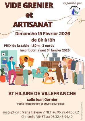 Vide grenier et artisanat - Saint-Hilaire-de-Villefranche