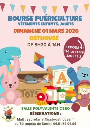 Bourse puériculture, vêtements d'enfants et jouets - Osthouse