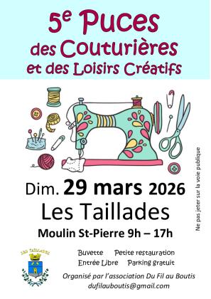 Puces des couturières et des Loisirs Créatifs - Taillades