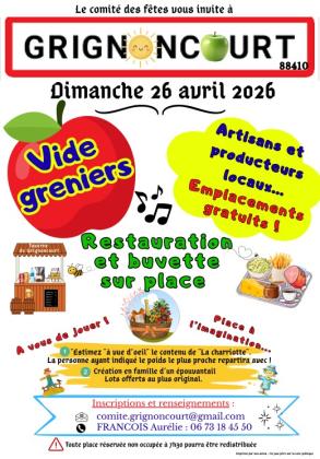 Brocante, Vide-greniers - Grignoncourt