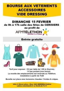 Bourse aux vêtements au profit du téléthon - Cerisiers