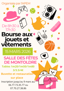 Bourse aux jouets et aux vêtements - Montoldre