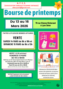 Bourse aux vêtements enfants -adultes et matériel puériculture - Lyon 03