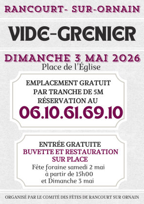 Vide-greniers - Rancourt-sur-Ornain