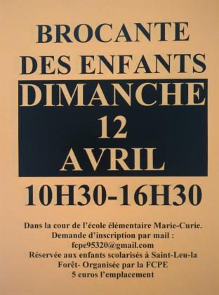 Vide-greniers des enfants - Saint-Leu-la-Forêt