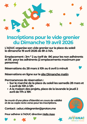 Vide Grenier de l'ADUC