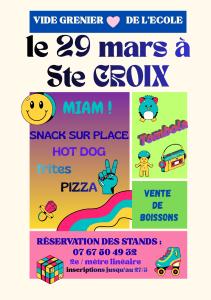 Vide grenier de lécole de Sainte Croix