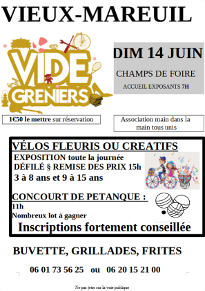 Brocante, Vide-greniers - Vieux-Mareuil