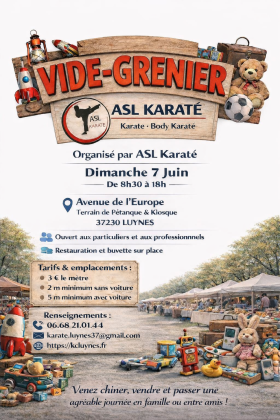 VIDE GRENIER Section KARATE
