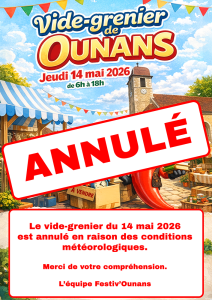 ANNULÉ - Vide grenier / Marché aux puces à Ounans