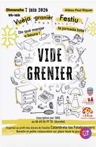 Vide grenier école Calendretas Falabreguiers