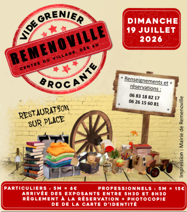 Brocante, Vide grenier - Remenoville