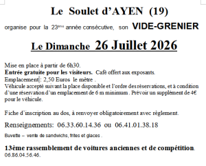 Vide-greniers - Ayen