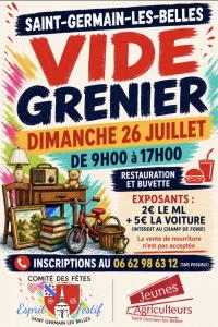 Vide-greniers - Saint-Germain-les-Belles - Champ de foire