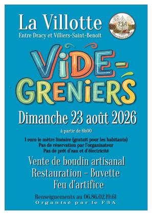 Vide-greniers - Villiers-Saint-Benoît