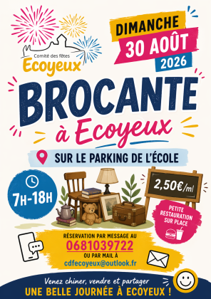 Brocante, Vide-greniers - Écoyeux